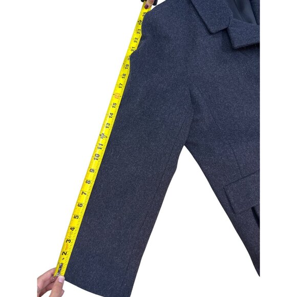 Forecaster of Boston Women's Charcoal Gray Overcoat Wool Cashmere Button Up 14 - Picture 4 of 14